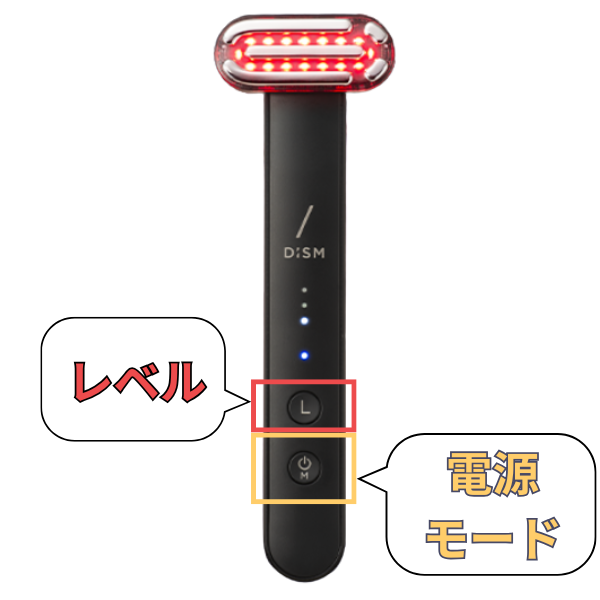 ディズム　ボタンの操作